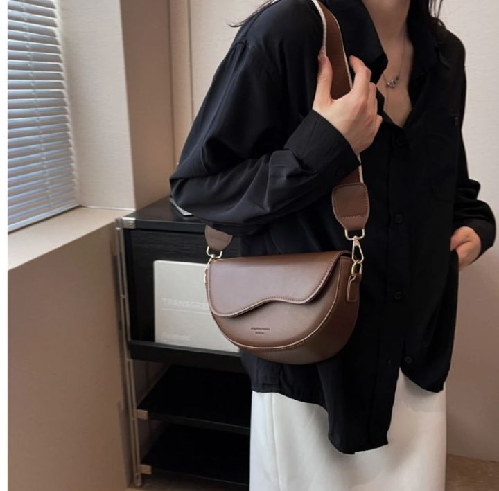 2023 Vintage pu leather shoulder bag for women luxury crossbody