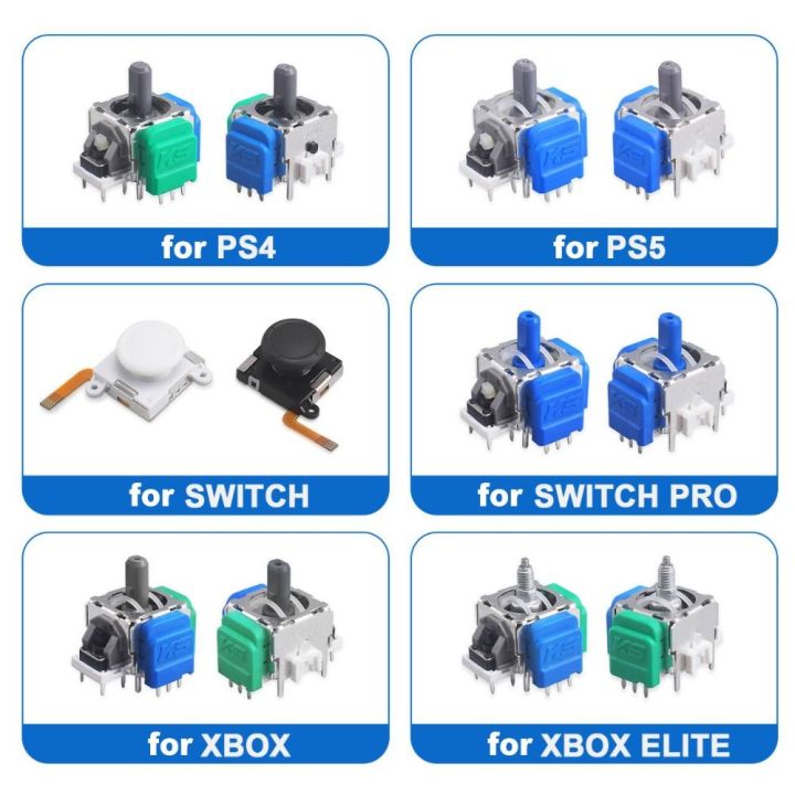 Anti-Drift TMR Electromagnetic Joystick High Precision Durable ThumbStick 3D Analog Game Accessories for PS5/PS4/Xbox/Switch Pro