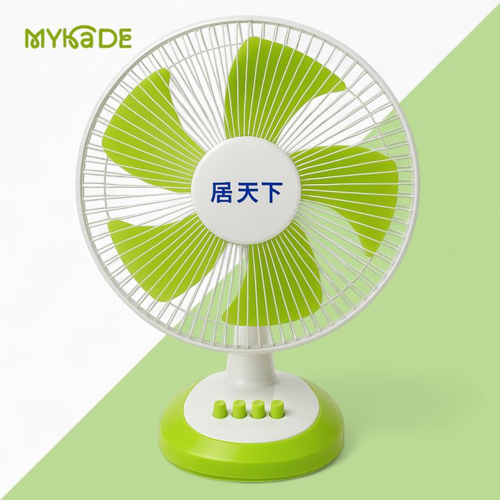 12 Inch Rechargeable Table Fan - 5000mAh Battery | Portable Desk Fan with 3 Speeds, Oscillation, AC/DC | Silent Cooling for Home & Office