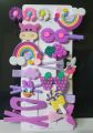 14 pieces/set Cartoon Hair Clips For Girls / Rainbow Hair pins/Clips /Colorful Girls Hairgrips. 