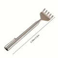 Practical Telescopic Pocket Scratching Massage Kit Stainless Steel Scratcher Handy Pen Clip Back Scratcher Relax Back Massager. 