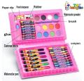 42 Pcs Color Set/Kit for Drawing & Painting Portable Art Box | 12 Water Colors, 6 Sketch pens, 10 Crayons, 8 Pastel Oil Colours, Sharpener, Eraser | Best Gift for Kids. 