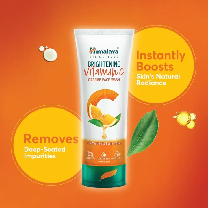 Himalaya%20Since%201930%20Brightening%20Vitamin%20C%20Orange%20Face%20Wash%20%E2%80%93%20100ml%20%7C%20Radiance%20&%20Glow%20for%20Dull%20Skin%20-%20Image%202