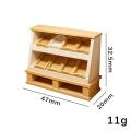 1Pcs Mini Bread Rack Cupboard Storage Shelf Model 1:12 Dollhouse Miniature Display Cabinet Cake Cabinet Kitchen Furniture Decor.