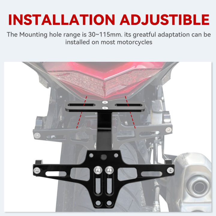 Motorcycle%20License%20Plate%20Bracket%20Tail%20Tidy%20Fender%20Eliminator%20Number%20Holder%20Support%20Universal%20Accessories%20For%20Yamaha%20-%20Image%203