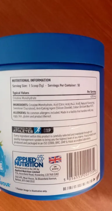Applied%20Nutrition%20Creatine%20Monohydrate%20%E2%80%93%20Icy%20Blue%20Razz%20%E2%80%93%20250g%20%E2%80%93%2050%20Servings%20%7C%20100%25%20Pure%20Creatine%20-%20Image%202