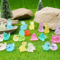 50 PCS Luminous Mini Resin Animals 50 Styles Miniatures Glow in The Dark Tiny Little Figures to Hide Small Duck Figures.