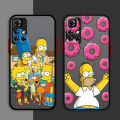 Funny Cartoon The Simpson Phone Case For Redmi Note 13 12 11 10 Pro Plus S T Lite 4G 5G Frosted Translucent Matte Cover. 