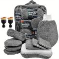 11pcs Car Cleaning Kit That Includes a Tire Brush, Microfiber Cleaning Gloves, Making It an Excellent Choice for Car Cleaning..