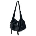Japanese Harajuku Women Messenger Bag Solid Color Canvas Crossbody Bags Student Large Capacity Handbags Shoulder Bag. 