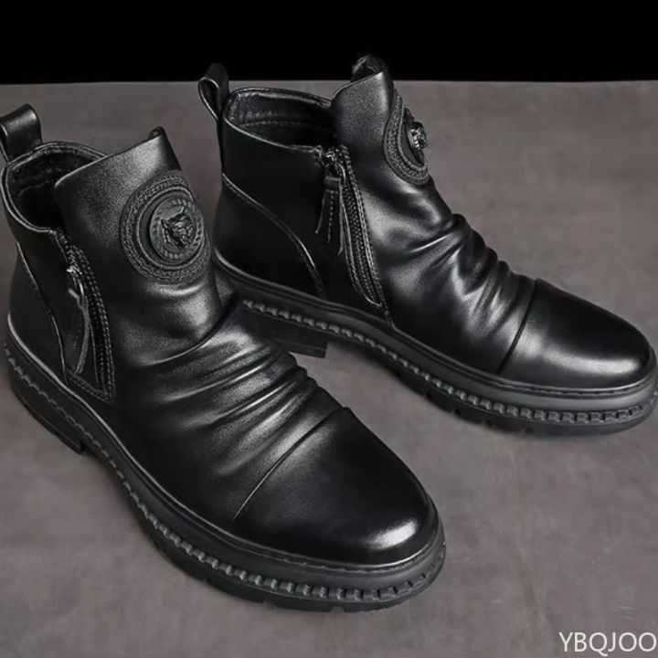 New%20Spring%20Luxury%20Minimalist%20Men%20Ankle%20Boots%20Fashionable%20Versatile%20High%20Top%20Shoes%20Zipper%20Retro%20Comfortable%20Men's%20Boots%20-%20Image%205