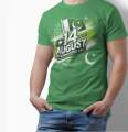 14 August Independence Day T Shirt For Men Women Boys And Girls Green Pakistan Flag 14th August Jashne Azadi Shirt. 