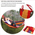 1-2 Person Cotton Rainbow Hanging Bed Capacity Stripe Hammock Swing Portable 260*80cm for Outdoor Indoor with Carry Bag. 