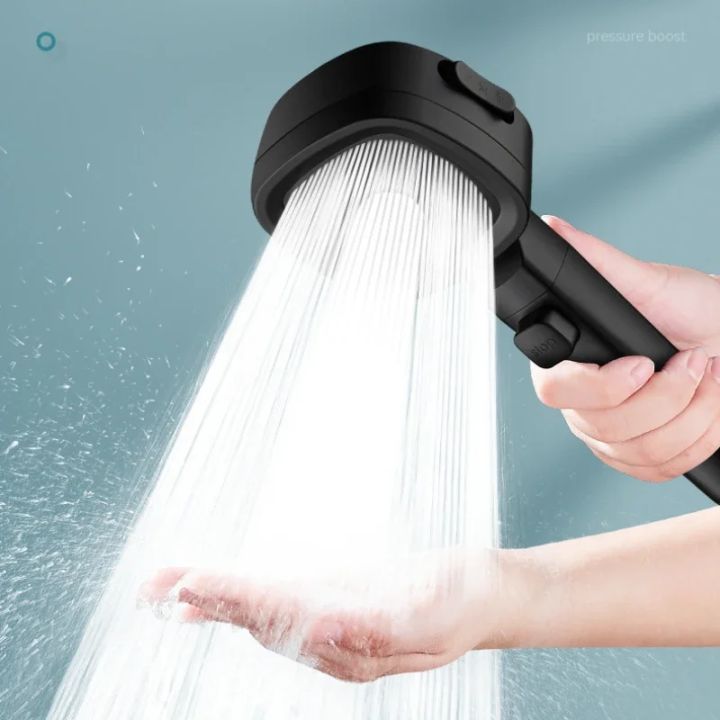High Pressure Shower Head with 3 Modes Adjustable Water Saving One-Key ...
