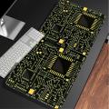 Circuit Board Pattern overlock Mouse Pad Desk accessories office Pad Computer Laptop Pad Keyboard Mouse Pad Game Console Pad. 