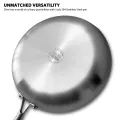 304 Stainless Steel Frying Pan, NonStick Pan Fried Steak Pot  Uncoated Kitchen Cookware For Gas Stove and Induction Cooker. 