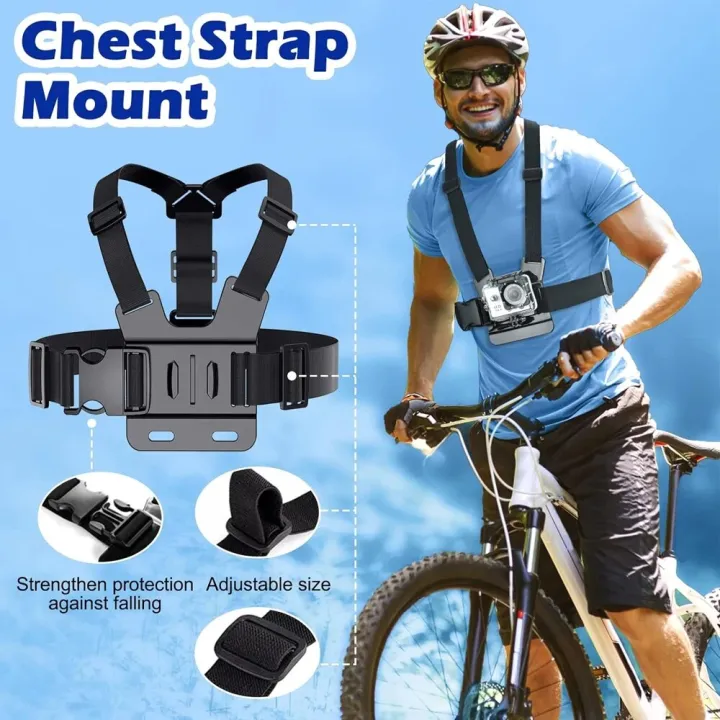 Adjustable%20All-in-One%20Action%20Camera%20Accessories%20Kit%20-%20Head%20Strap%20Chest%20Strap%20Mount%20Compatible%20with%20%20Hero%20Osmo%20SJCAM%20AKASO%20I%20-%20Image%203