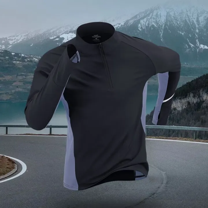 Sports%20quick%20drying%20long%20sleeved%20men's%202025%20autumn%20and%20winter%20warm%20running%20T-shirt%20with%20half%20zipper%20top%20for%20outdoor%20cycling%20trai%20-%20Image%202