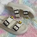 New Soft EVA Rubber Lightweight & Comfortable Buckle Sandals with Cute Charms for Girls & Womens.