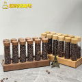 Coffee Beans Storage Tube Single Dose Glass 17g 22g Walnut Based Container With Funnel Espresso Accessories Goods Barista Tools.