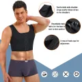 Men's Faja Compression Corset Vest Slimming Undershirt Male Corset Tank Tops Hide Gynecomastia Chest Binder Tank Top. 