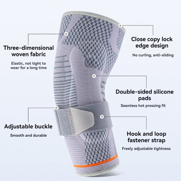 1Pcs%20Elbow%20Pads%20Silicone%20Compression%20Elbow%20Protection%20Sports%20Injuries%203D%20Knit%20Adjustable%20Elbow%20Support%20Tennis%20Basketball%20Unisex%20-%20Image%202