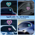 Universal Car Solar Heart-shaped Light Car Window LED Peach Heart Atmosphere Lamp for Car Exterior Interior Decoration.