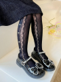 2 Pairs of Girls' Side Heart-Shaped Pearl Pattern Mesh Stockings Are Suitable for Girls to Wear with Their Skirts for Daily Wear. 