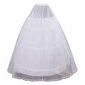 3 Hoop Crinoline Petticoat Skirt for Women Under Dress Long Half Slips Underskirt for Wedding Dresses Ball Gowns Tutu White.