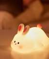 Rabbit LED Night Light Living Room Cute rabbit Plastic Lamp Bedside Decor Creative Kids Night Light Birthday Gift Cake Decor.
