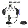 Bluetooth 5.2 Motorcycle Helmet Headset Wireless Handsfree Stereo Music Player Moto Headphone Noise Reduction Earphone With Mic. 