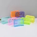 Colorful Transparent Cosmetic Bag Women Makeup Bag PVC Jelly Wash Bag Large Capacity Travel Cosmetics Organizer Makeup Pouch. 