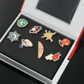 Pokemon Gym Badges Kanto Johto Hoenn Sinnoh Unova Kalos League Region Orange Islands Pins Brooches Box Set Pocket Monster.