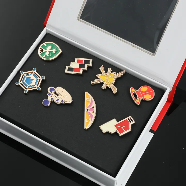 Pokemon%20Gym%20Badges%20Kanto%20Johto%20Hoenn%20Sinnoh%20Unova%20Kalos%20League%20Region%20Orange%20Islands%20Pins%20Brooches%20Box%20Set%20Pocket%20Monster%20-%20Image%205