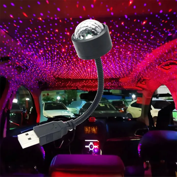 Mini LED Car Roof Star Night Light Projector Atmosphere Lamp USB ...