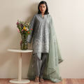Cross Stitch AQUA REVERIE-3PC EMBROIDERED LAWN SUIT EXCLUSIVE SUITS For Women '1000000142232. 