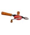 Manual Hand Drill Machine 1/4-inch Capacity with 2 Pieces HSS Drill Set for Soft Metal, Wood, Plastic, etc. 