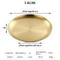 Korean-style stainless steel plate, Korean-style food plate, Wood hair plate, snack plate, stainless steel plate, silver gold, various sizes-115. 