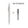 Mechanical Pencil Set 0.3 0.5 0.7 0.9 1.3 2.0mm Full Metal Art Drawing Painting Automatic Pencil with Leads Office School Supply. 