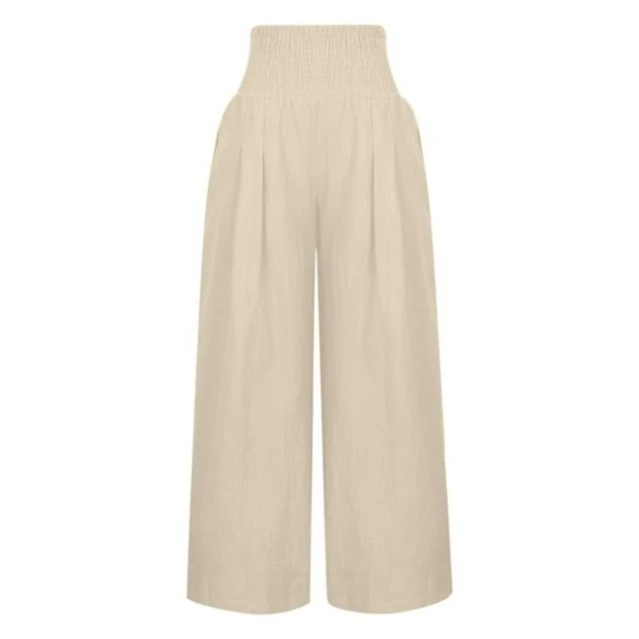 Plus%20Size%20New%20Women's%20Casual%20Pants%20with%20Casual%20Style%20Cotton%20Hemp%20Comfortable%20Mid%20Waist%20Pants%20for%20Women%20-%20Image%204