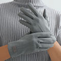 Winter Keep Warm Touch Screen Plus Velvet Inside Suede Mens Gloves Fashion Simple Solid Thicken Man Outdoor Cycling Drive. 