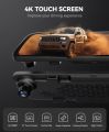 WOLFBOX G840S 12″ 4K Mirror Dash Cam 2160P Full HD Smart Rear View Camera Mirror Dash Cam. 