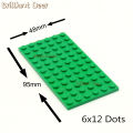 10PCS 6X12 Dots Base Plate Classic MOC DIY City Figures Building Blocks Bricks Parts Compatible with 3028 Children Toys . 