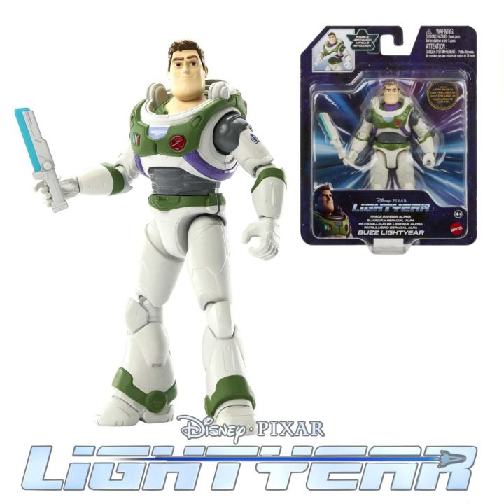 Buzz Lightyear Figure, 100% Authentic Copyright (Body Size 13cm.) Mattel Disney Pixar Lightyear Space Ranger Alpha Buzz Lightyear Figure (Hhj79)