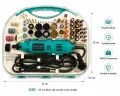 Mini Electric Die Grinder Tool Kit 140PCS | Variable Speed Rotary Tool Set | Multi-Purpose Grinding Cutting Polishing Engraving Machine.