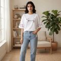 Ladies Short Sleeve T Shirt For Women A New Rabbit Print Design With Comfortable Casual Cotton Top Piece.