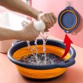 Portable Foldable Laundry Basin Plastic Travel Folding Wash Basin Safe Durable Foldable Wash Basin Bathroom Household Supplies. 