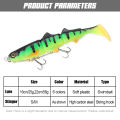 Spinpoler Pike Stinger Rig Hook Systerm with 3D Swimbait Soft Lure Fishing Bait Paddle T Tails For Zander Pike Big Game Fish.