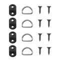 4Set Car Cargo Net Floor Hook Accessories Rear Trunk Boot Cargo Floor Net Tie Down Hook Ring Loop Hanging Flat Screen Net Fixing. 