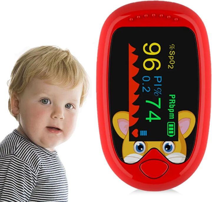 HOLFENRY Pulse Oximeter For Kids - Fingertip Oxygen Monitor With Large Display